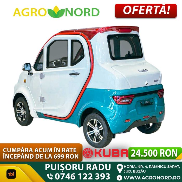 Cvatriciclu electric masinuta electrica kuba city cu 3 locuri