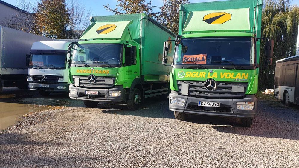 Camioane Mercedes Atego TRANSPORT 13,5 - 15 tone, lift cu remorca