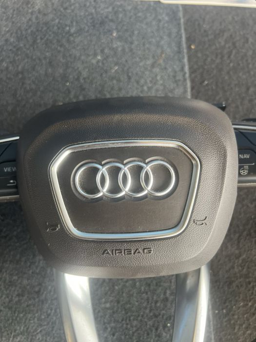 Оригинален волан с пера и подгрев Audi Q7 Q8 Q5 4m Ауди Кю 7 кафяв н10