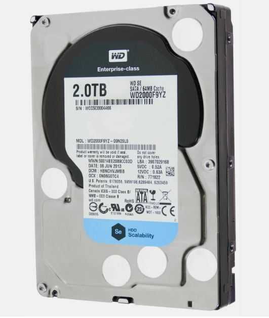 Western Digital 2TB Enterprise SATA WD2000F9YZ 7200rpm, 64Mb cache SIGILAT
