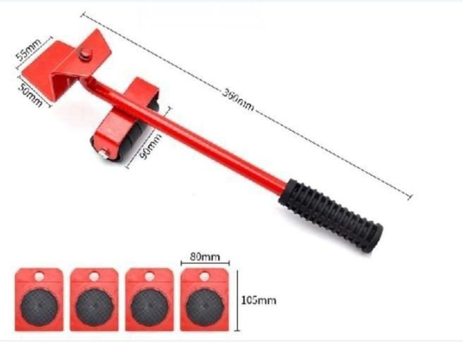 Набор Drillpro для перемещения мебели до 150 кг с 4 платформами и рыча