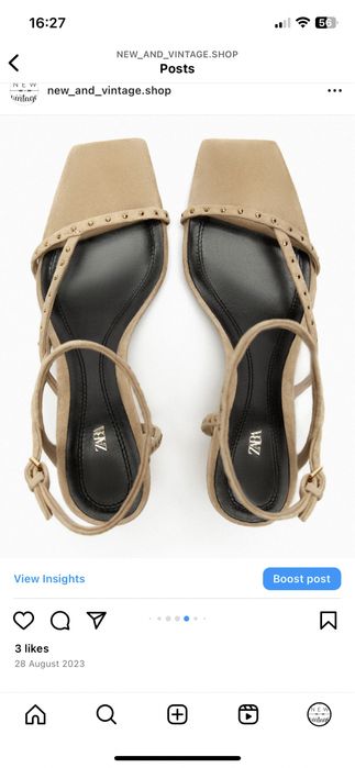 Sandale piele naturala marime 38 toc comod elegante casual