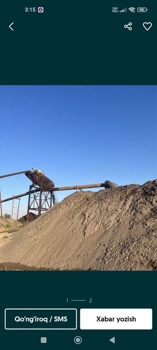 Chinoz Qum, Shag'al, Sheben, Klinis, Tuproq yetkazib beramiz