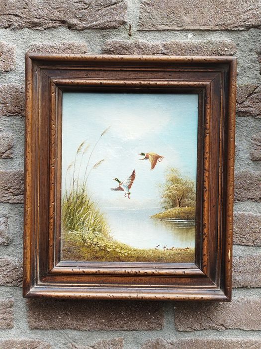 Винтидж холандска картина върху платно