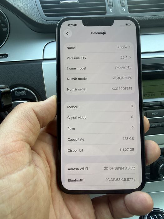 Iphone 16e black, neverlock, bat.100%