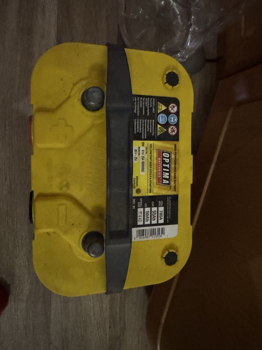 Продавам акумулатор OPTIMA Yellow Top YT U4.2 55 AH + зарядно Ctek 5.0