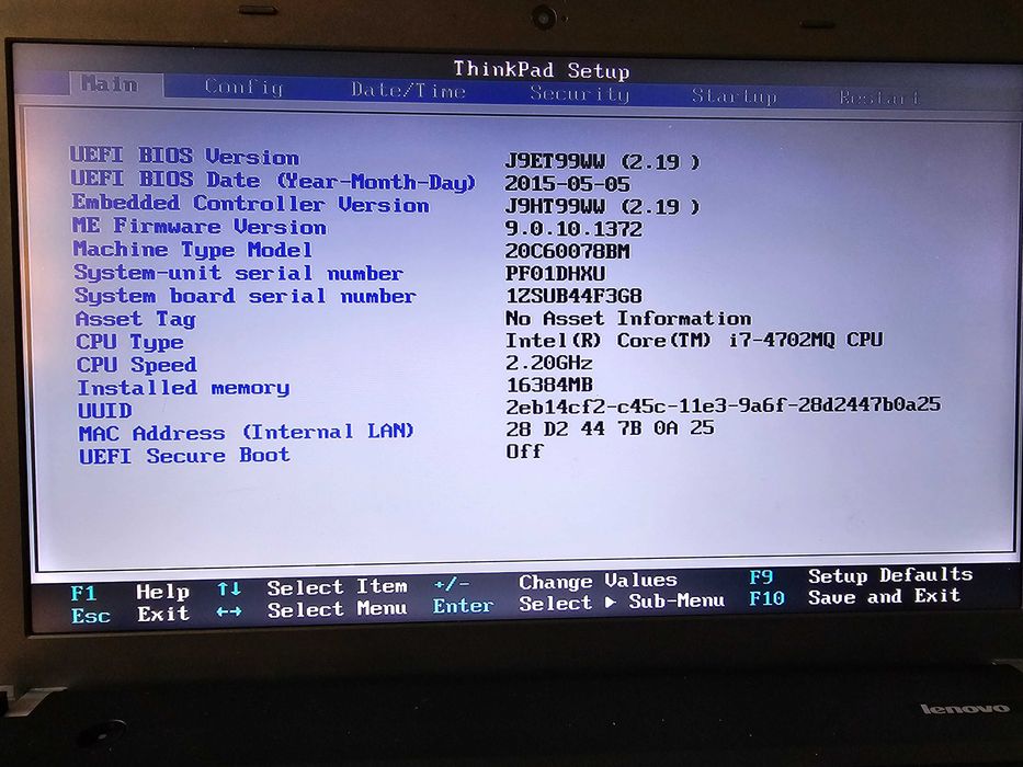 Лаптоп Lenovo Thinkpad E540