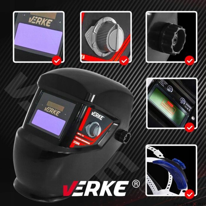 Masca pentru sudura automata, reglaj manual, camp vizual 90x34 mm,