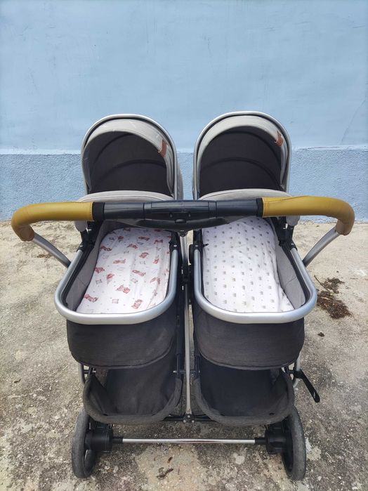 Количка за близнаци Chipolino Duo Smart + 2 столче / кошница за кола Chipolino Duo Smart