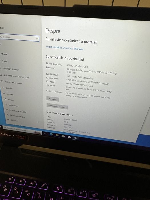 Laptop Gaming Asus Tuf Intel i5 , RTX , Practic Nou !