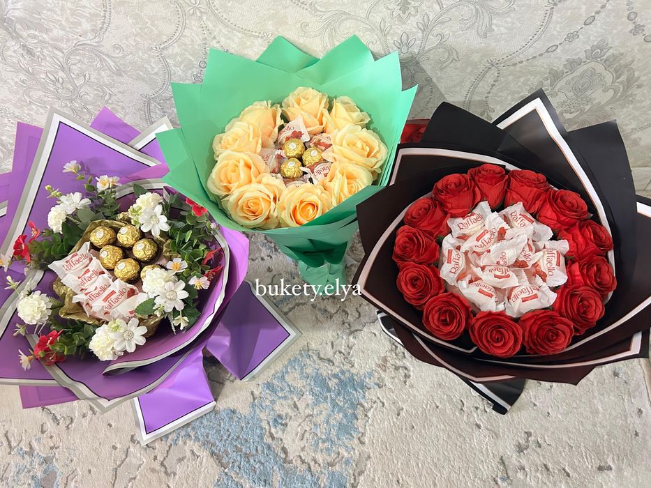 Ұстаздар мерекесі дайын букет, сыйлық.