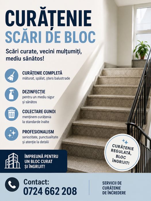 Curatenie scari de bloc