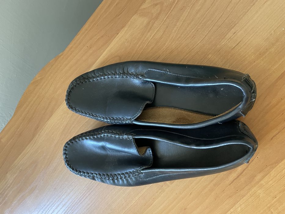 Pantofi damă din piele - bleumarin