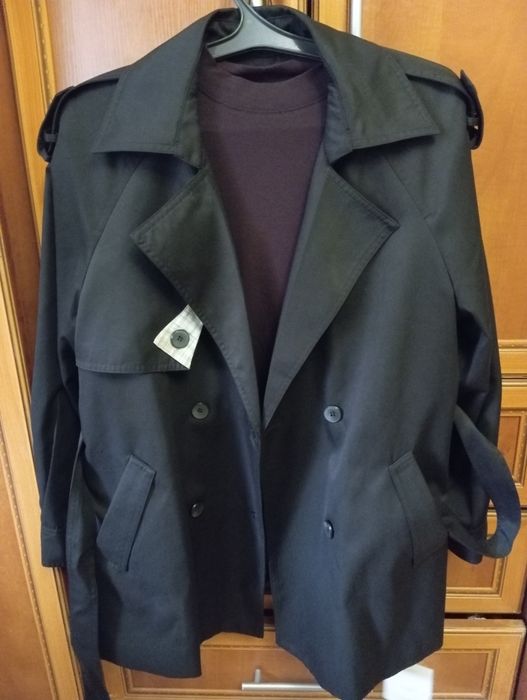 Тренч чёрный размер S