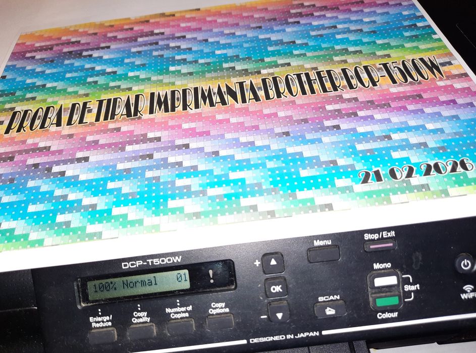 Imprimantă multifuncțională Brother DCP T500W cu sistem CISS și WI-FI