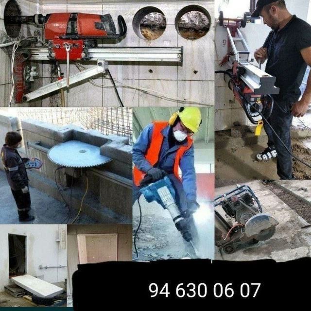 Buzish transheya teshik teshish beton kesish