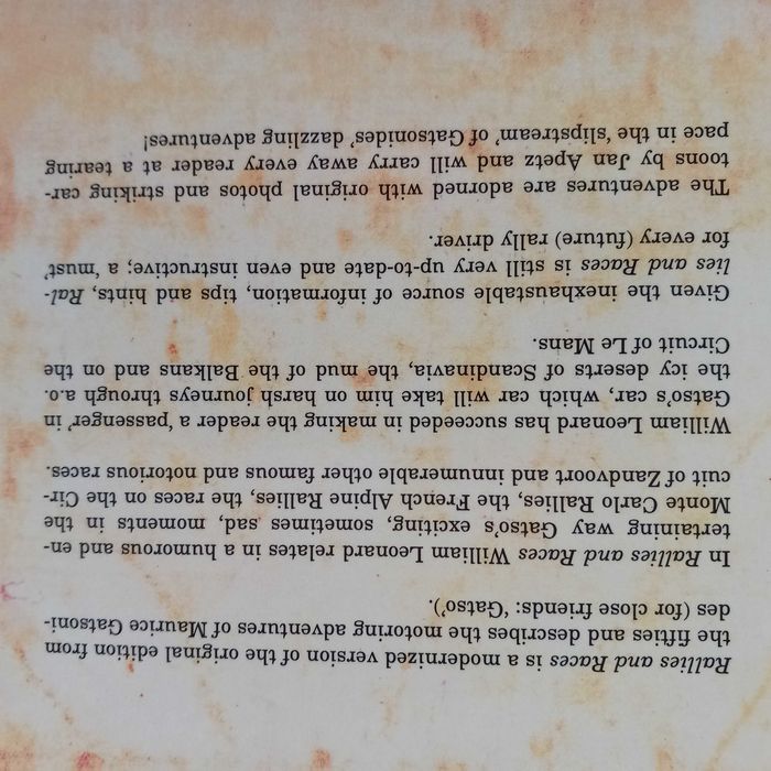 Rallies and Races: Motoring Adventures of Gatsonides William Leonard