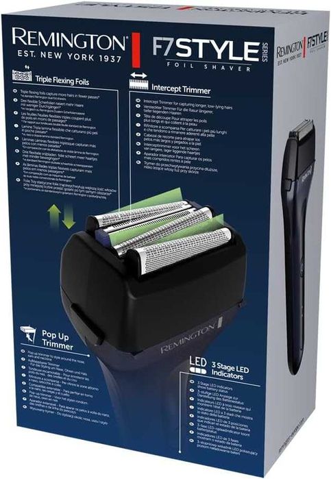 Електрическа самобръсначка Remington F7, титаниева, за мокро и сухо