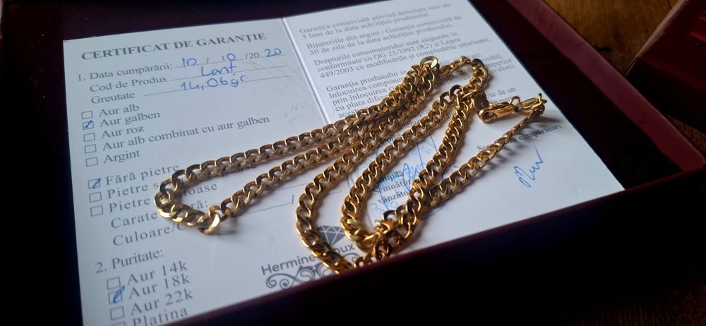 Lănțișor de aur 18k NOU..