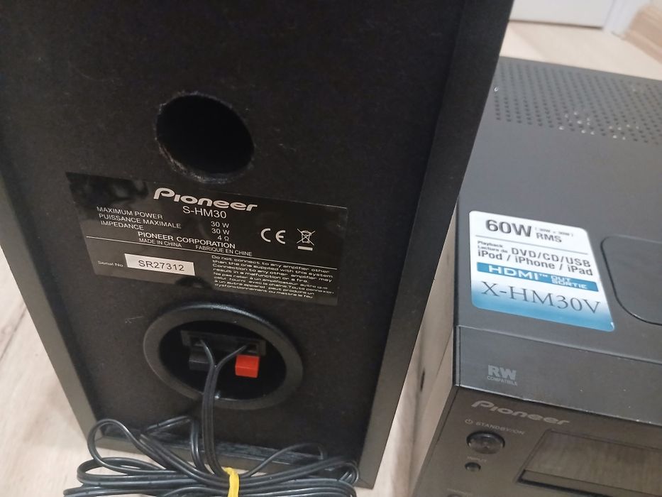 DVD аудио система Pioneer USB HDMI CD FM Aux с тонколони X-HM30V