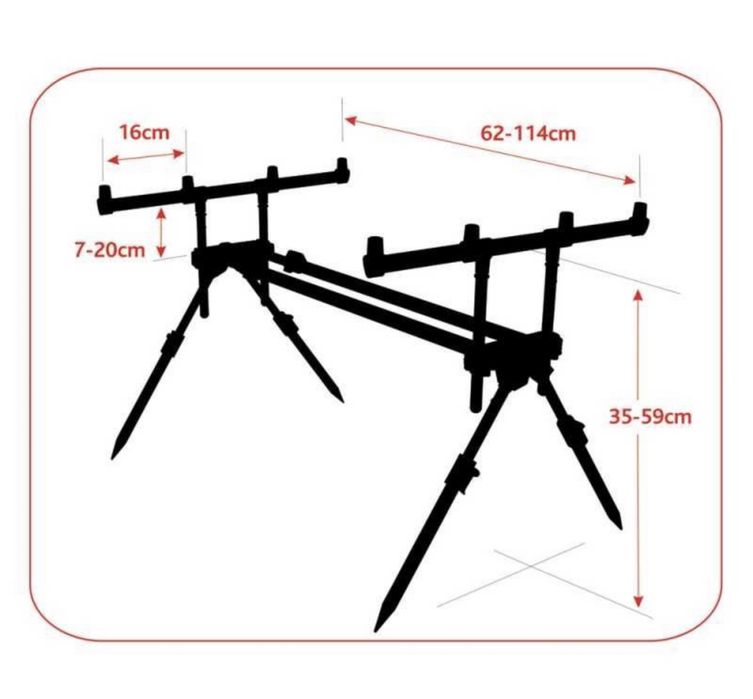 Rod Pod Baracuda  #12 pentru 4 lansete nou 2022