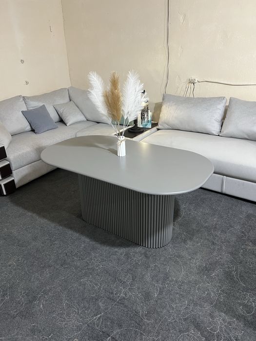 Стол гостиной крашеный серый 160*90