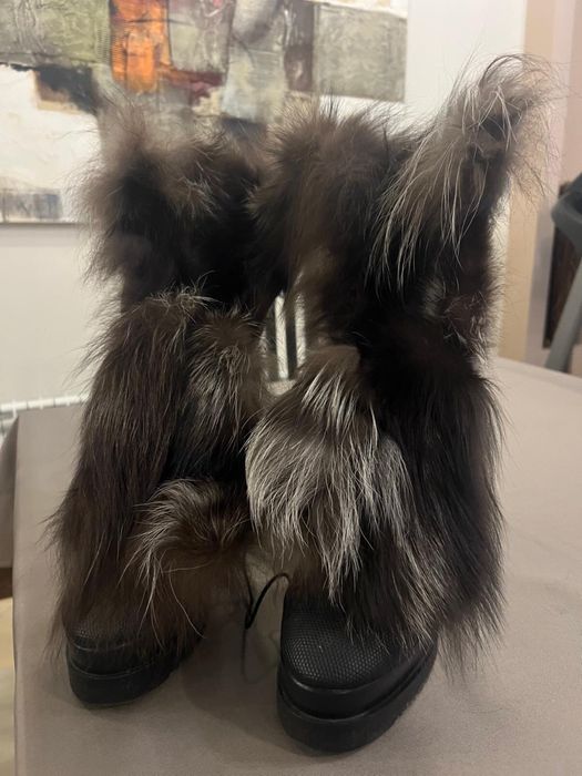 Ботуши естествена кожа и естествен косъм