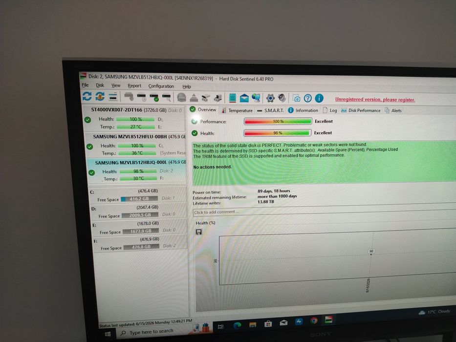 Vand ssd 512 GB m2 Nvme Samsung Pm981a
