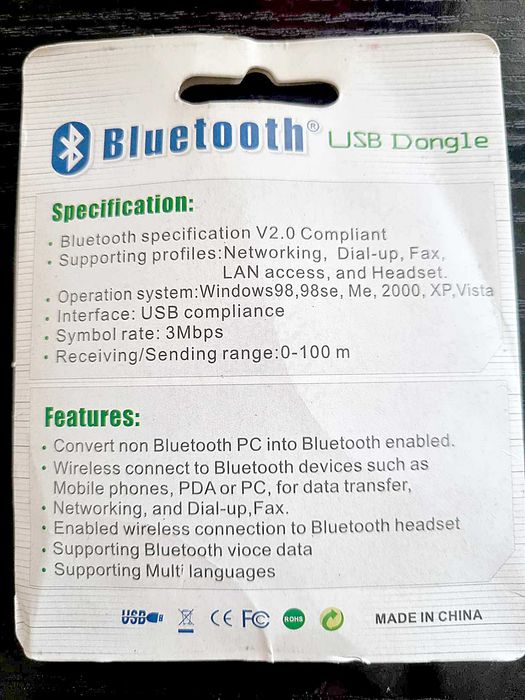 Bluetooth USB Dongle 2.0