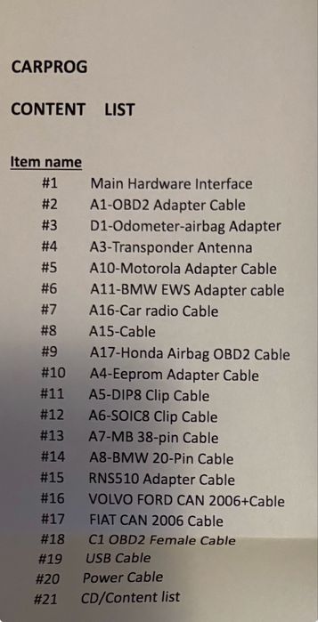 CARPROG 13.77 с пълен комплект адаптери чисто нов