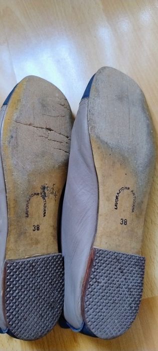 Pantofi piele cu șiret de mătase