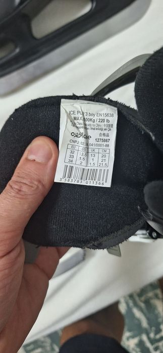 Patine copii Oxelo albe si negre