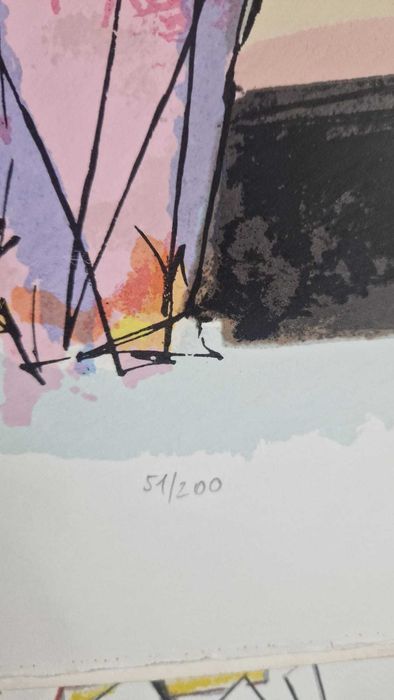 Litografie color Marcel Iancu ( Janco )