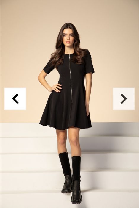 Черна рокля с цип Lucy