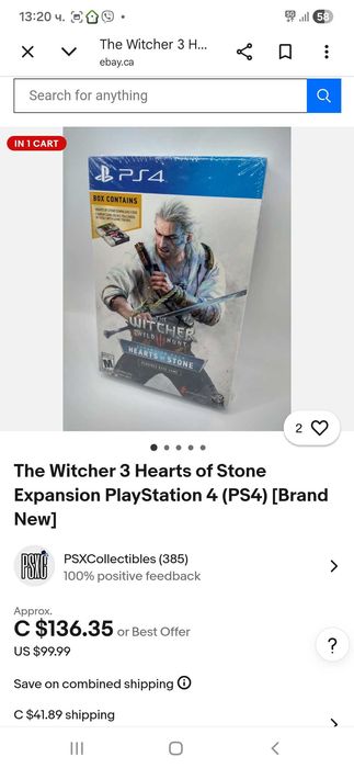 The Witcher 3: Hearts of Stone PS4 Playstation