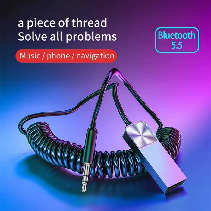 Блутут за кола AUX Bluetooth приемник адаптер безжичен HiFi за музика / bluetooth za kola 5.5