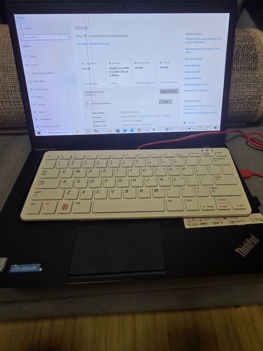 Lenovo  T460s  I5-2,7gb -Gen-a-6- cu ram DDR4- 12GB,SSD Nvme-256 gb.