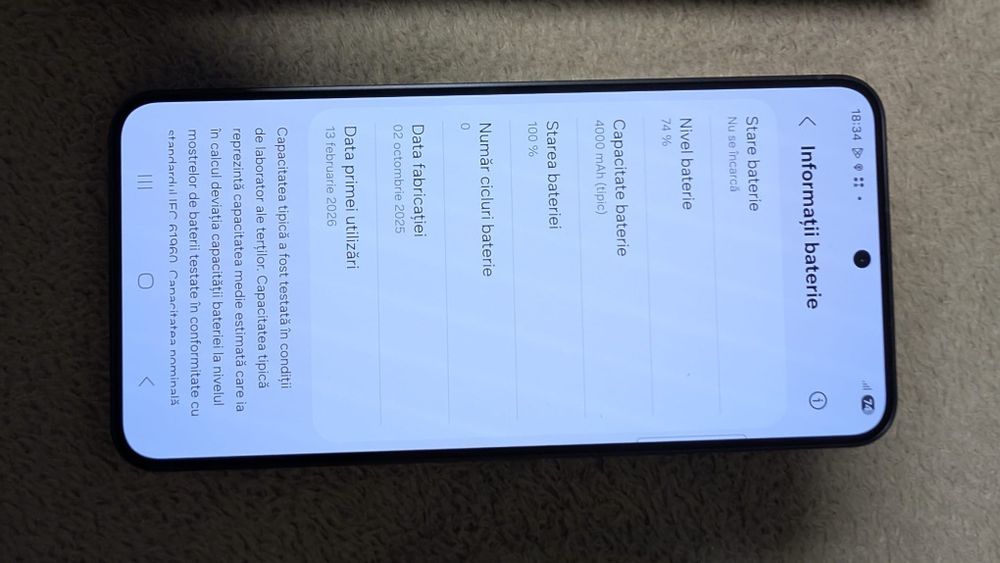 Vând schimb Samsung S25 5G, nou, 0 cicluri, 100% baterie.