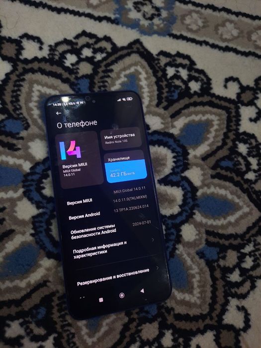 redmi note 10 s xotira 6/64