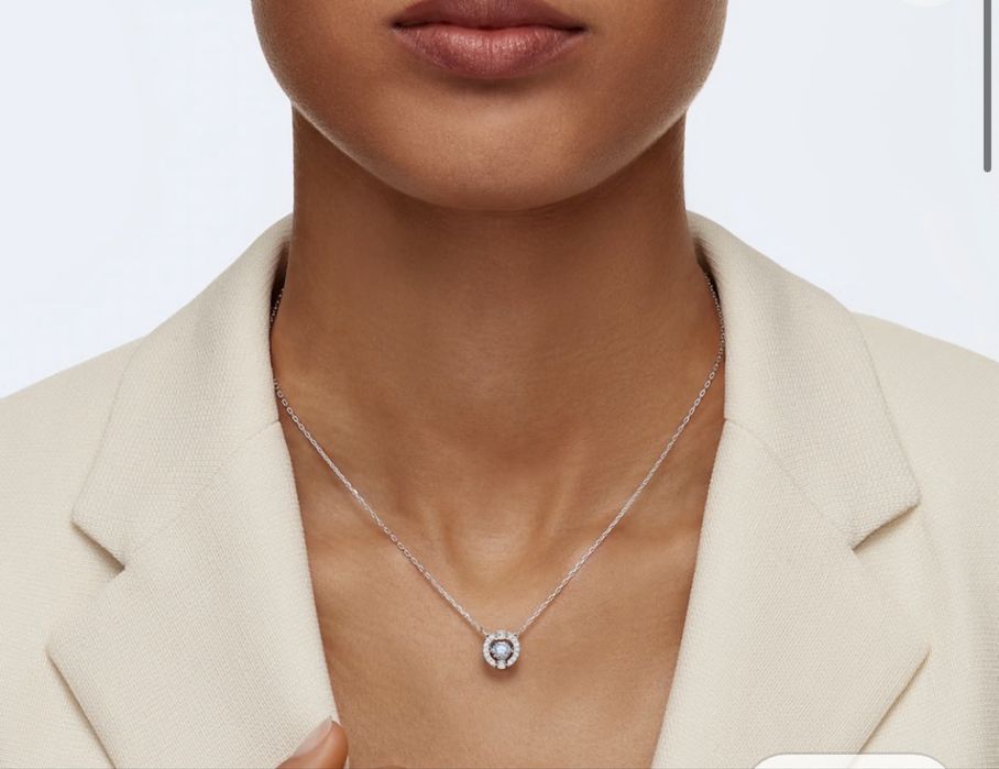 Lanț Swarovski cu piatră albastră