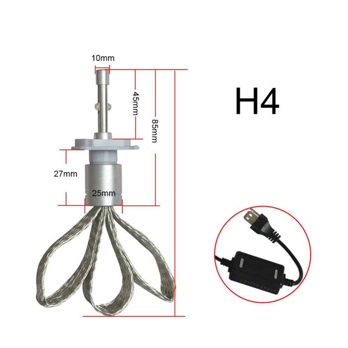 Xenon D2S БЕЗВЕНТИЛАТОРНИ LED диодни крушки H7 H1 H4 H11 ксенон лед