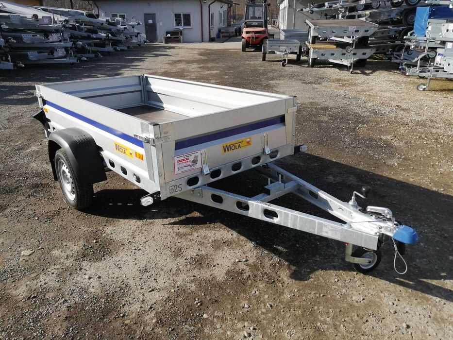 Remorca cu obloane duble, capac din fibra, o axa, 750 kg, cat.B!!!