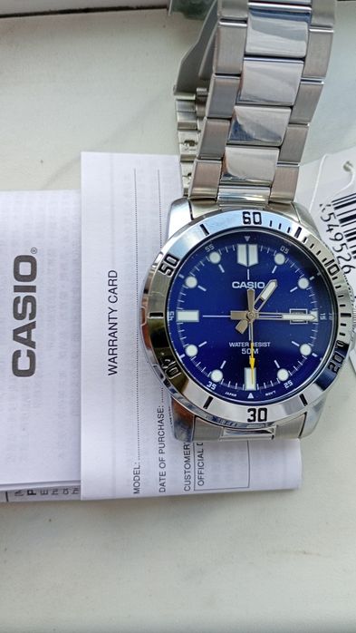 Ceas Casio MTP-VD01D- 2E, modul 5058, albastru, nou, nepurtat, garanție, acte