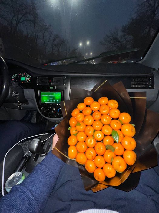Mandarin buketla fruktoviy buket kapalekli buketla pul buketla