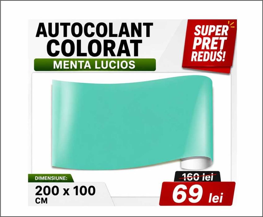 LICHIDARE -57% - Autocolant ORACAL MENTA, lucios - 2  x 1 m
