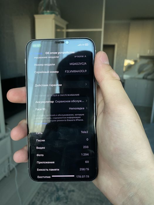 IPhone X 256гб цена 45.000тг