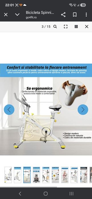 Bicicleta spinning Go4Fit