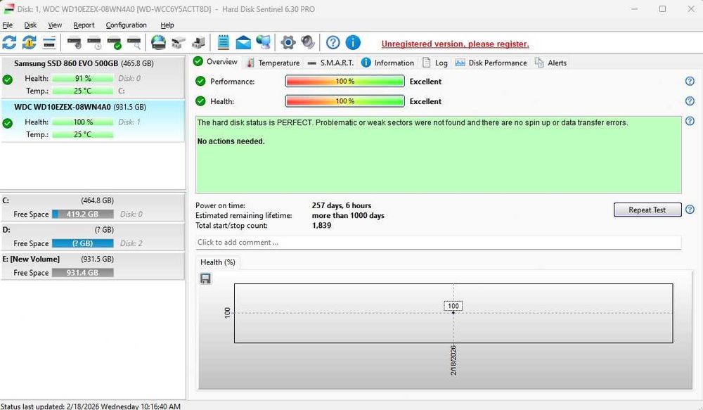 HDD 1 Tb 3,5 inch Western Digital Blue Sata3 6Gb/s 64MB Cache.