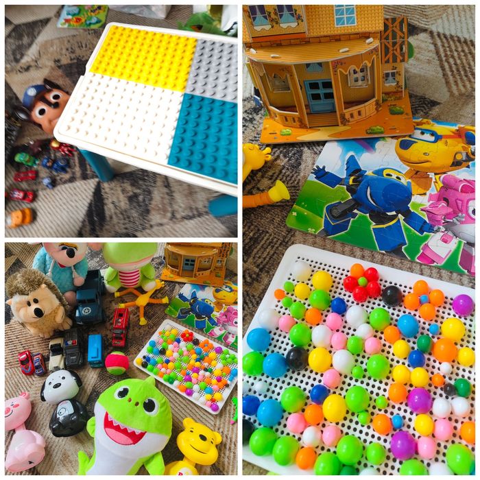Продам игрушки +столик для конструктора