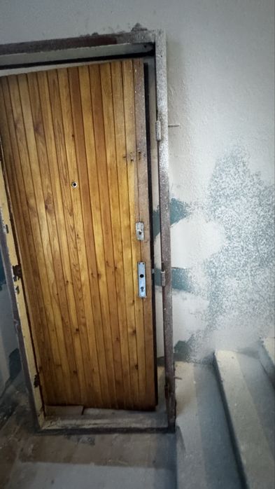 Продается Вдодная дверь с деревянными вставками